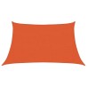 Voile d'ombrage 160 g/m² trapèze orange 3/4x2 m PEHD 