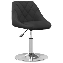 Chaises pivotantes à manger lot de 6 Noir Velours 