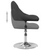 Chaises pivotantes à manger lot de 6 Noir Velours 
