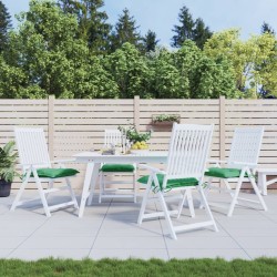 Coussins de chaise lot de 4 vert 40x40x7 cm tissu oxford 