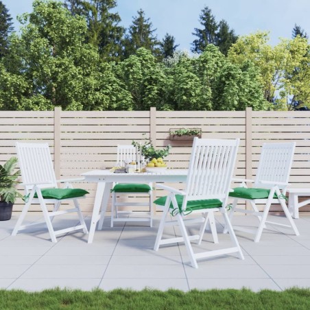 Coussins de chaise lot de 4 vert 40x40x7 cm tissu oxford 