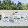Coussins de chaise lot de 4 vert 40x40x7 cm tissu oxford 