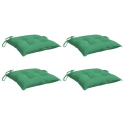 Coussins de chaise lot de 4 vert 40x40x7 cm tissu oxford 