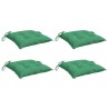 Coussins de chaise lot de 4 vert 40x40x7 cm tissu oxford 