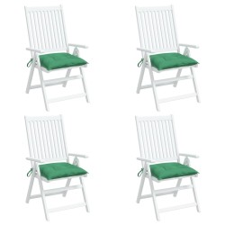 Coussins de chaise lot de 4 vert 40x40x7 cm tissu oxford 