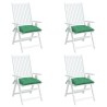 Coussins de chaise lot de 4 vert 40x40x7 cm tissu oxford 