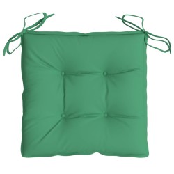Coussins de chaise lot de 4 vert 40x40x7 cm tissu oxford 