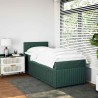 Sommier à lattes de lit avec matelas Vert foncé 90x200 cm 