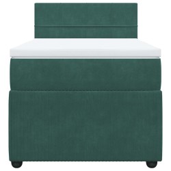 Sommier à lattes de lit avec matelas Vert foncé 90x200 cm 