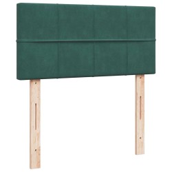 Sommier à lattes de lit avec matelas Vert foncé 90x200 cm 