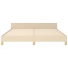 Cadre de lit sans matelas crème 180x200 cm tissu 