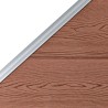 Ensemble de clôture WPC 1 Carré + 1 Incliné 273x186 cm Marron 