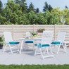 Coussins de chaise lot de 4 bleu clair 40x40x7 cm tissu oxford 