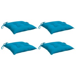 Coussins de chaise lot de 4 bleu clair 40x40x7 cm tissu oxford 
