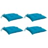 Coussins de chaise lot de 4 bleu clair 40x40x7 cm tissu oxford 
