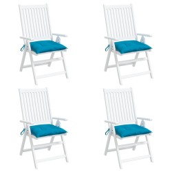 Coussins de chaise lot de 4 bleu clair 40x40x7 cm tissu oxford 