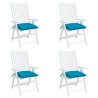 Coussins de chaise lot de 4 bleu clair 40x40x7 cm tissu oxford 