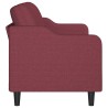 Canapé à 3 places Rouge bordeaux 180 cm Tissu 