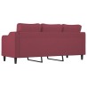 Canapé à 3 places Rouge bordeaux 180 cm Tissu 