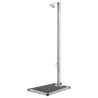 Douche de jardin avec base gris 220 cm Acier inoxydable 