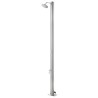 Douche de jardin avec base gris 220 cm Acier inoxydable 