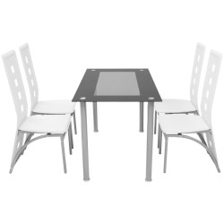 Ensemble à dîner cinq pièces Blanc 