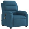 Fauteuil inclinable de massage électrique bleu velours 