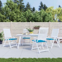 Coussins de chaise jardin lot de 4 bleu 40x40x3 cm tissu oxford 