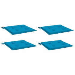 Coussins de chaise jardin lot de 4 bleu 40x40x3 cm tissu oxford 