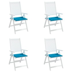 Coussins de chaise jardin lot de 4 bleu 40x40x3 cm tissu oxford 