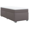 Sommier à lattes de lit avec matelas Gris 80x200 cm Similicuir 
