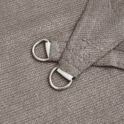 Voile d'ombrage 160 g/m² triangulaire gris clair 4x4x4 m PEHD 