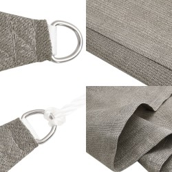 Voile d'ombrage 160 g/m² triangulaire gris clair 4x4x4 m PEHD 