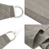 Voile d'ombrage 160 g/m² triangulaire gris clair 4x4x4 m PEHD 