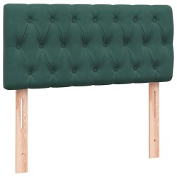 Sommier à lattes de lit et matelas vert foncé 80x220 cm velours 