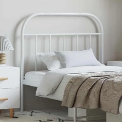 Tête de lit métal blanc 100 cm 