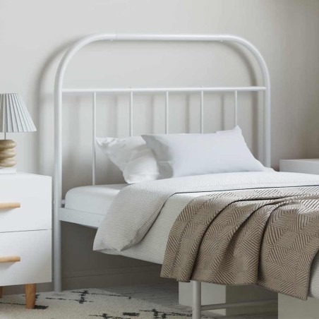 Tête de lit métal blanc 100 cm 