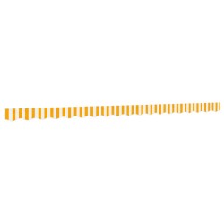 Tissu de remplacement de cantonnière d’auvent jaune blanc 4,5 m 