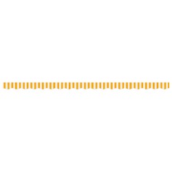Tissu de remplacement de cantonnière d’auvent jaune blanc 4,5 m 
