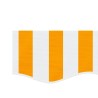 Tissu de remplacement de cantonnière d’auvent jaune blanc 4,5 m 