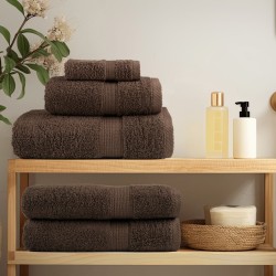 Serviettes d'invité de qualité supérieure SOLUND 4 pcs marron 