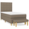 Sommier à lattes de lit avec matelas Taupe 80x200 cm Tissu 