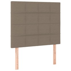 Sommier à lattes de lit avec matelas Taupe 80x200 cm Tissu 