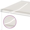 Auvent manuel rétractable avec LED 300x250 cm Crème 
