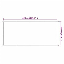 Auvent vertical Bleu 180x420 cm Tissu oxford 