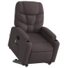 Fauteuil inclinable de massage électrique Marron foncé Tissu 