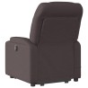 Fauteuil inclinable de massage électrique Marron foncé Tissu 