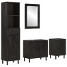 Ensemble d'armoires de salle de bain 4 pcs bois manguier massif 