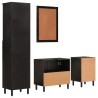 Ensemble d'armoires de salle de bain 4 pcs bois manguier massif 