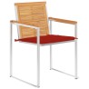 Chaises de jardin avec coussins lot de 2 Teck solide et acier 